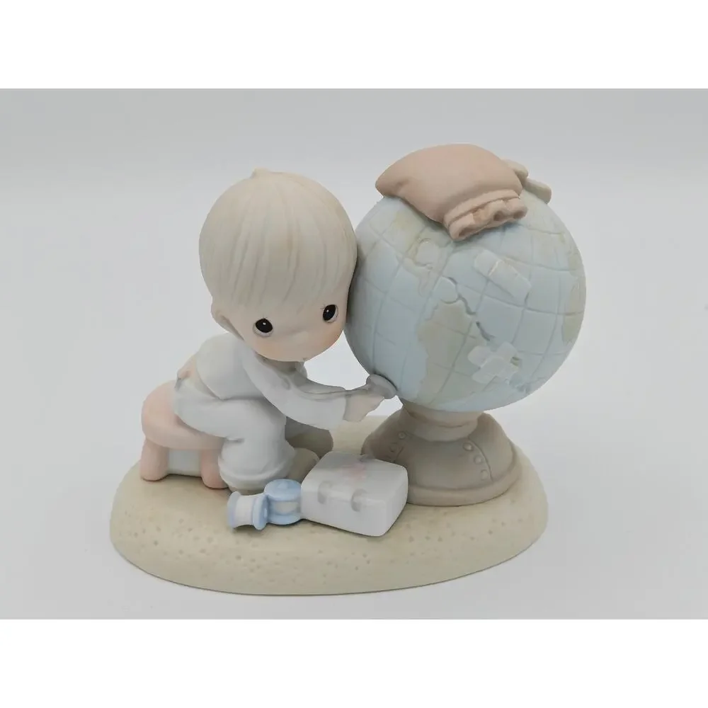 Precious Moments Jesus Is The Answer Figurine Enesco 1992 With Box E1381R
